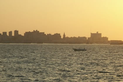 coucher de soleil sur Alexandrie
