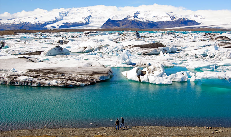 Plage de Jokulsarlon et icebergs, Islande
