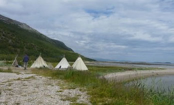 campement lapon au Cap Nord