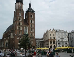 Place médiévale à Cracovie 