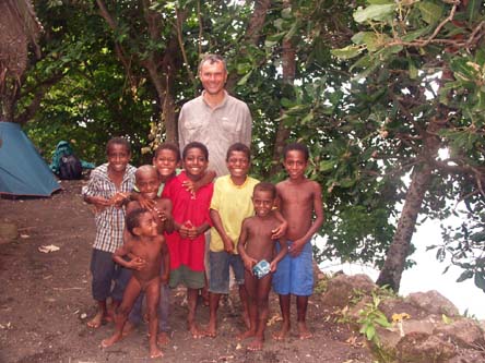 pose avec les enfants