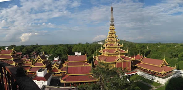 Panoramique du palais royal de Mandalay