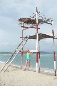 Gaela sur la plage