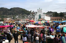 San Juan de Chamula - Le marché et l'église