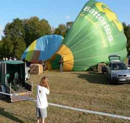 Montgolfières au sol