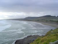 Plage de la mer de Tasman