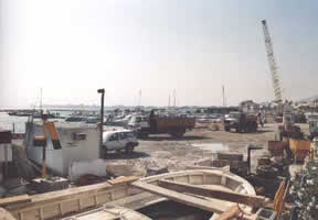 Port de plaisance en construction