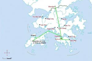 Carte Hong Kong