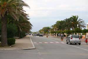 route longeant la plage à Giulianova