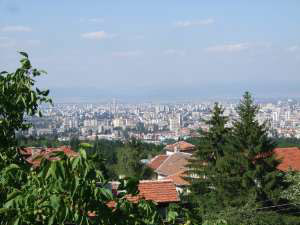Vue de Sofia depuis le balcon