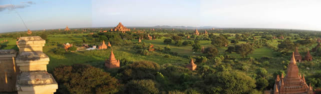 panorama sur le site de Bagan