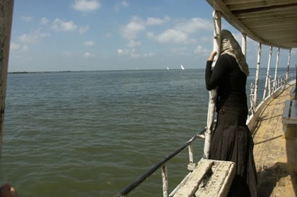 sur le bateau