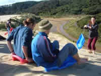 Luge sur le sable