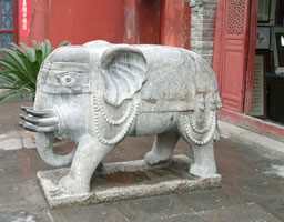 Sculpture d'éléphant du Temple du Grand Ministre