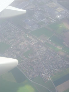 Ville vue de l'avion