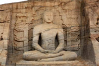 Polonnaruwa - Bouddha assis (Gal Vihara)