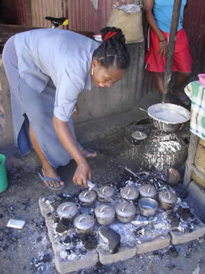 une cuisine un peu rustique