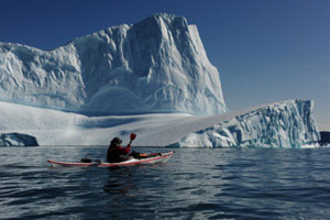 Passage devant une calotte glacière