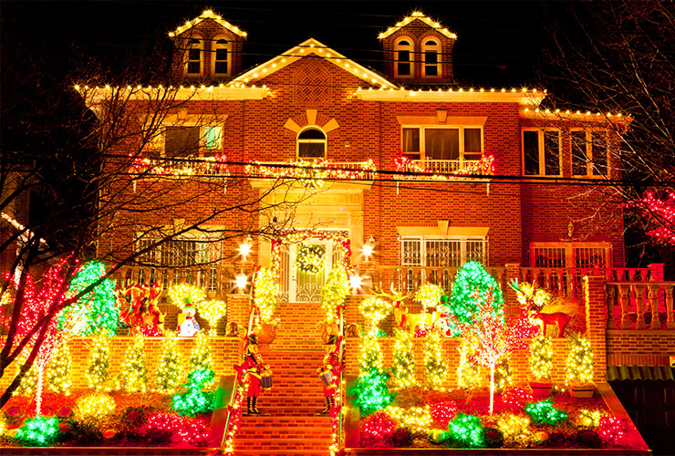 Maison décorée dans le quartier de Brooklyn