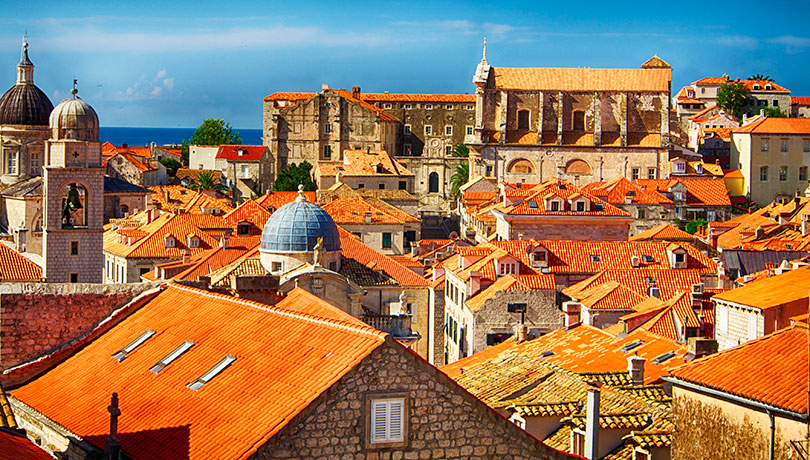 Dubrovnik, maisons aux toits de tuiles